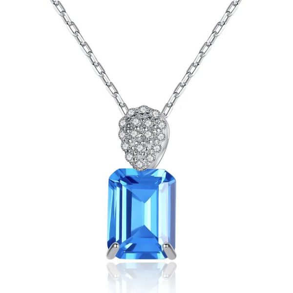 Collana Fantasy Argento Zirconia Azzurro