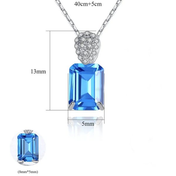 Collana Fantasy Argento Zirconia Azzurro - immagine 3