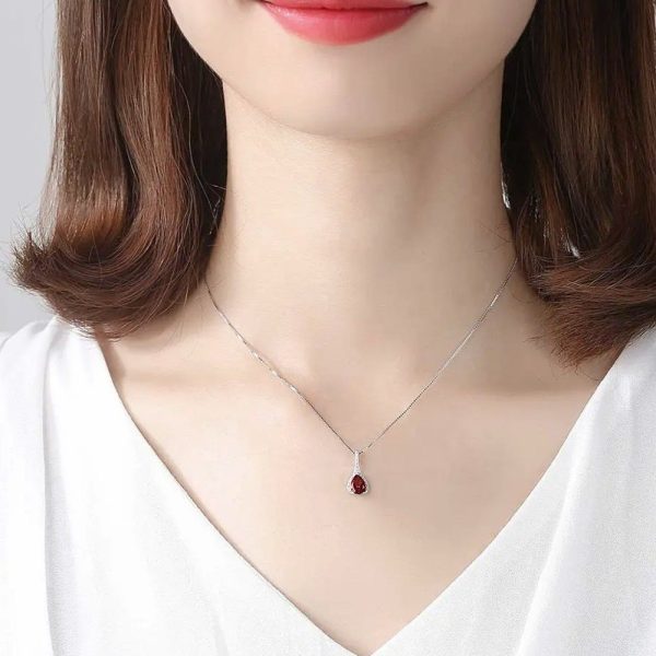 Collana Fantasy Argento Zirconia Rosso - immagine 2