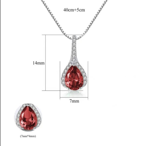 Collana Fantasy Argento Zirconia Rosso - immagine 3