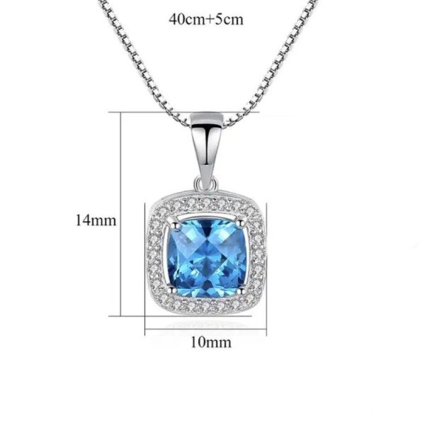 Collana Fantasy Argento Zircone Azzurro - immagine 3