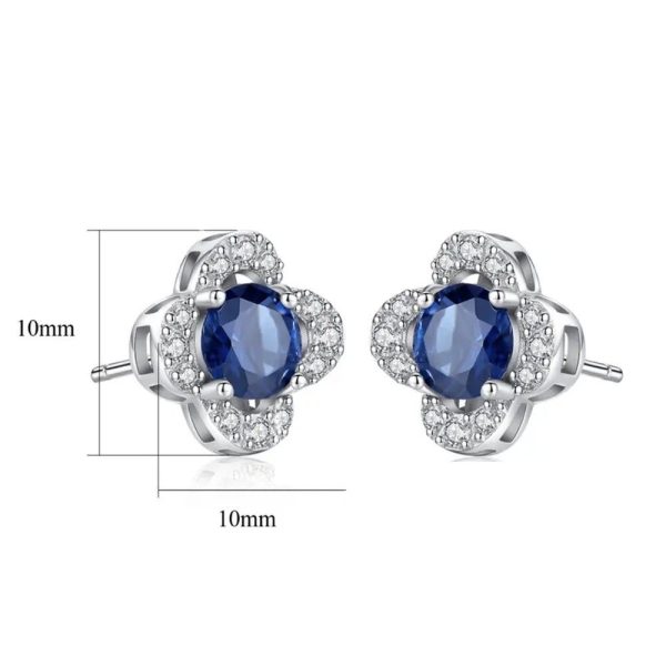 Orecchini Fantasy Argento Zirconia Blu - immagine 3