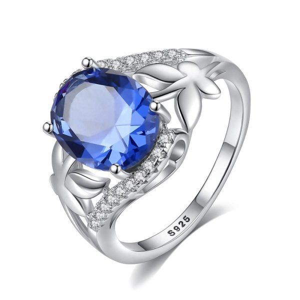 Anello Fantasy Argento Zirconia Blu