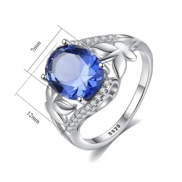 Anello Fantasy Argento Zirconia Blu - immagine 3