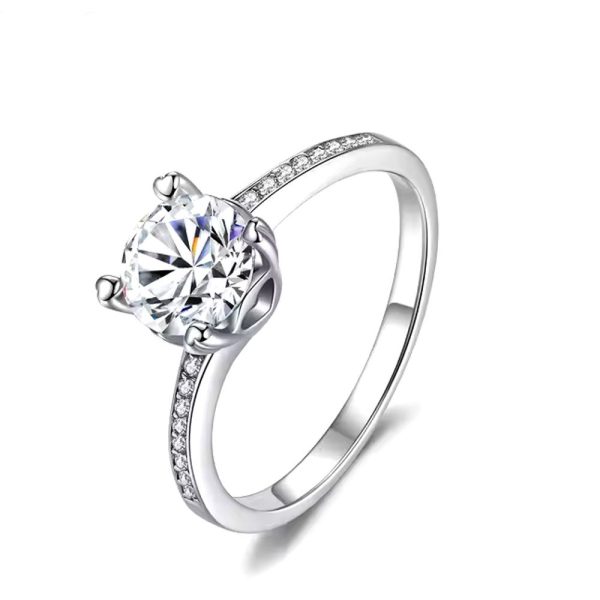 Anello Fantasy Argento Moissanite