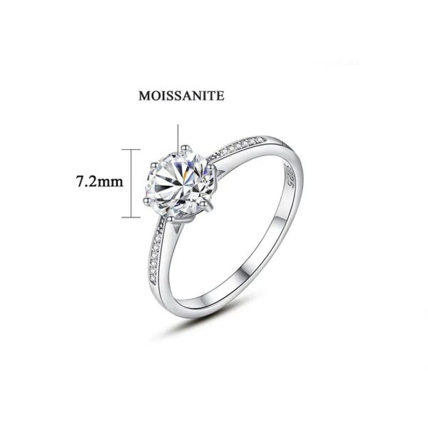 Anello  Argento Moissanite - immagine 3