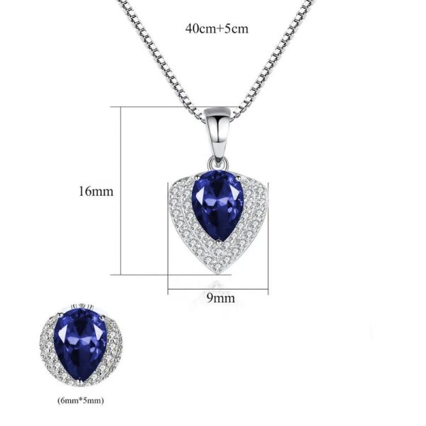 Collana Fantasy Argento Zirconia Blu - immagine 3