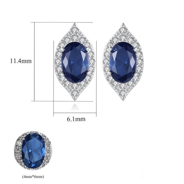 Orecchini Fantasy Argento Zirconia Blu - immagine 3