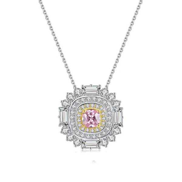 Collana Fantasy Argento Zirconia Rosa