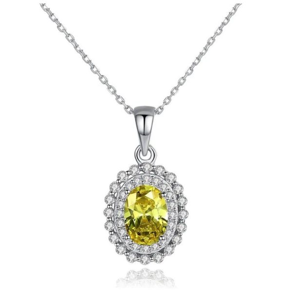 Collana Fantasy Argento Zirconia Giallo