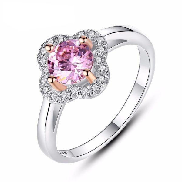 Anello  Argento Zirconia Rosa