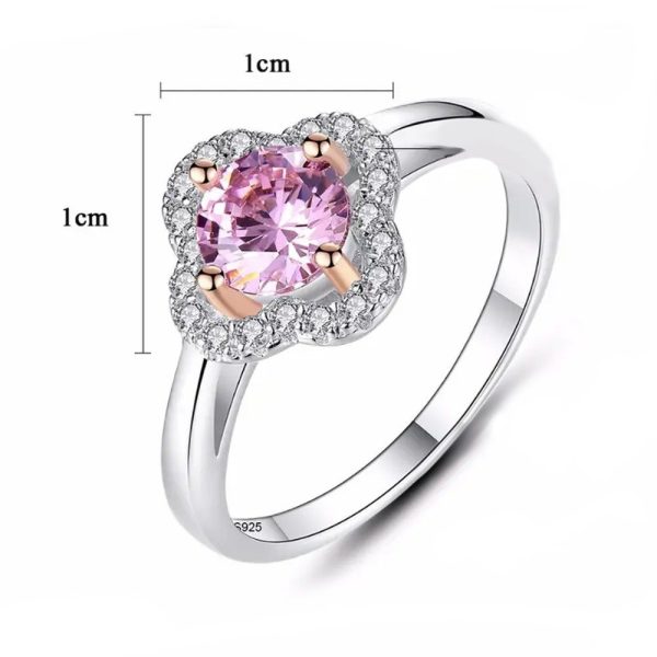 Anello  Argento Zirconia Rosa - immagine 3