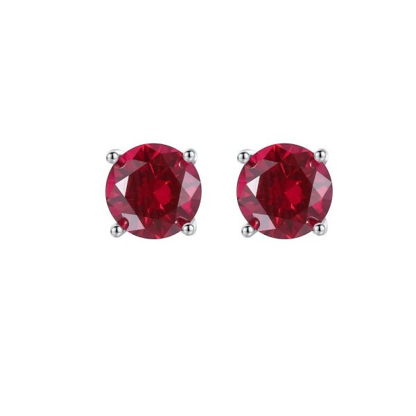 Orecchini Fantasy Argento Zirconia Rosso